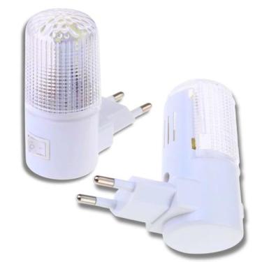 Imagem de Kit 2 Abajur Luminária De Tomada Luz Noturna 4 Leds Bivolt - Javick, B