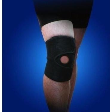 Imagem de joelheira Joelho Articulada Cintas Ajustável Preta Academia - jojo