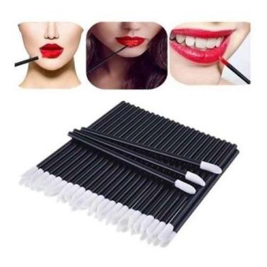 Imagem de Kit 50 Pincel Aplicador De Batom Gloss Lash Extensão Cílios - oem