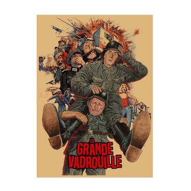 Imagem de Pintura em pôster La Grande Vadrouille Vintage 29,7x42cm