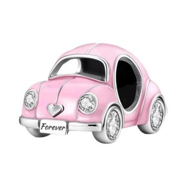 Imagem de Pingente De Salto Alto Rosa Com Formato De Bolo, Contas De Prata Ester