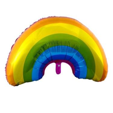 Imagem de Balão Mylar, arco-íris grande para festa de aniversário de bebê - Yiwe