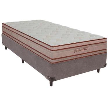 Imagem de Cama Box Solteiro e Colchão Artemis Molas Ensacadas Colchobel Cinza