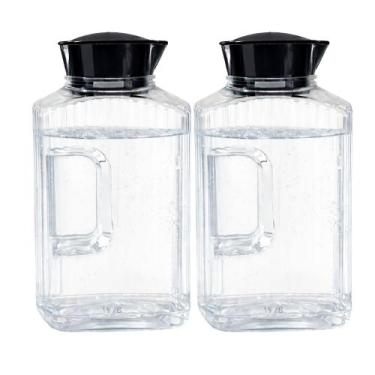 Imagem de 2 Jarra Garrafa De Água Suco Geladeira Tampa Higiênica 1,7l - - Bandei