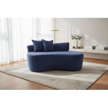 Imagem de Namoradeira Sofá Feijão Hana 130cm Orgânica Suede - Mansão Decor