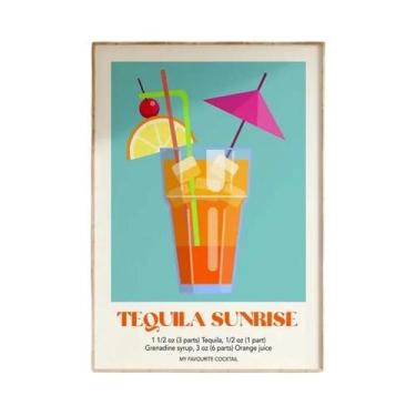 Imagem de Pintura Em Tela De Desenho Animado De Suco De Frutas, Sangria, Negroni