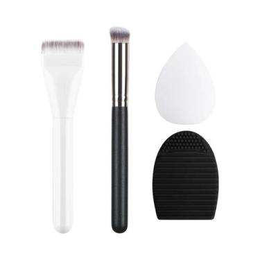 Imagem de Pincel De Base Ultrafino E Plano, Espátula Para Paleta De Maquiagem, E