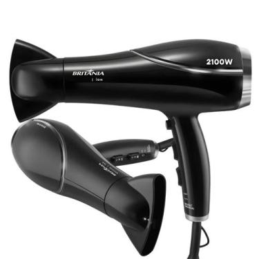 Imagem de Secador de Cabelos Britânia Tourmaline Íons 2100W -, Preto, 110/220v