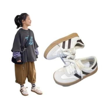 Imagem de Tênis Esportivos Casuais De PU Para Crianças, Bonitos E Confortáveis, 
