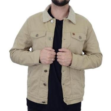 Imagem de Jaqueta Masculina Freesurf Sarja Forrada Lã Caqui - 110902-Masculino