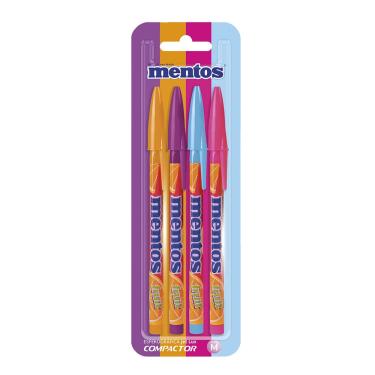 Imagem de Caneta Esferográfica Compactor Jet Lux Mentos 4 Cores 1.0mm