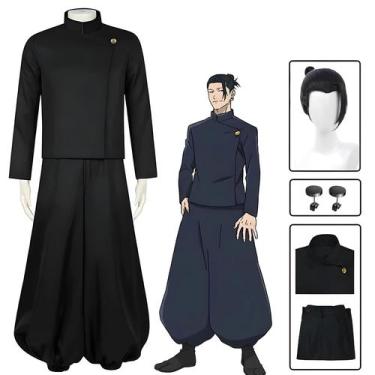 Imagem de Fantasia De Cosplay Masculina Jujutsu Kaisen Gojo Satoru Com Óculos De