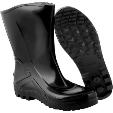 Imagem de Bota de PVC Preta, sem Forro, Cano Médio, 35, Vulcaflex 110 Vflex Marl