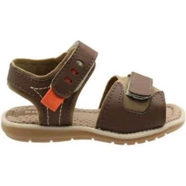 Imagem de Sandália Camin Camurça Recortes Tira Autocolante Menino-Masculino