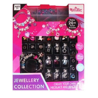 Imagem de Kit De Miçangas Infantil Para Criar Pulseiras Criativa DY - Unitoys