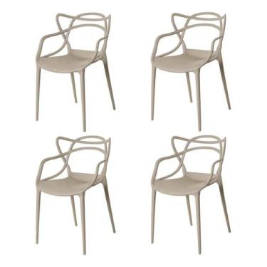 Imagem de Kit 4 cadeiras allegra nude - MOBILIA 77