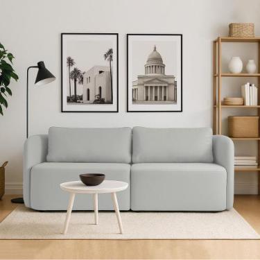 Imagem de Sofá 4 Lugares Orgânico 240 cm Helio em Madeira Bouclê K01 - D Rossi -