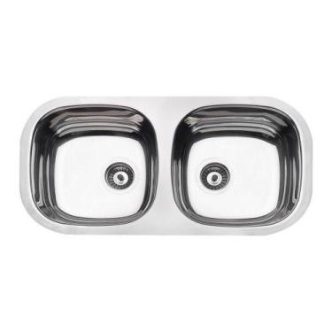 Imagem de Cuba Tramontina Isis 2c 34 Bl 78x40 94061407 Aço Inox Polido