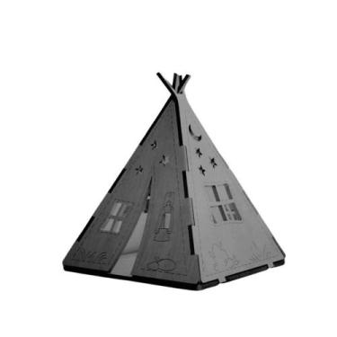 Imagem de Castiçal Oca Com Vela Eletrônica - Preto - LENOBRE