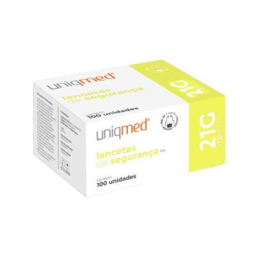 Imagem de Lancetas de segurança 1,8mm x 21g paii kit 200un uniqmed tamanho:21g, 