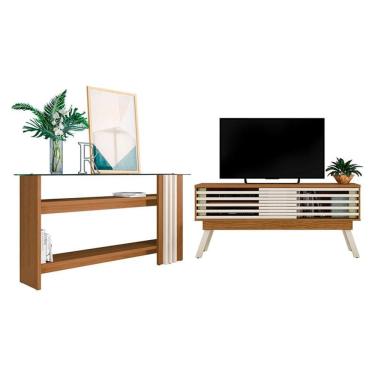 Imagem de Rack Bancada com Aparador Frizz 1.5 Naturale Off White – Madetec