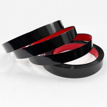 Imagem de Fita Espelhada Adesiva Decoração de Cabeceira Preto 24mm x 5M - Open S