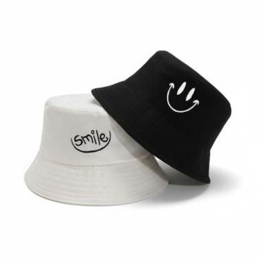 Imagem de Chapéu Bucket Hat Smile Dupla Face  Algodão Premium Reversível  Luke S