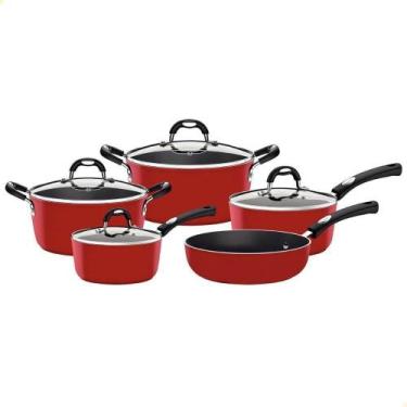 Imagem de Jogo De Panelas Tramontina Mônaco Em Alumínio Com Revestimento Interno