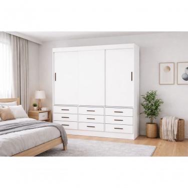 Imagem de Guarda Roupa 9 Gavetas 3 Portas Sunset-Grand Line