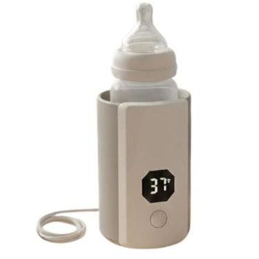 Imagem de Aquecedor de Mamadeira Portátil Recarregável com Display LED - Minutob