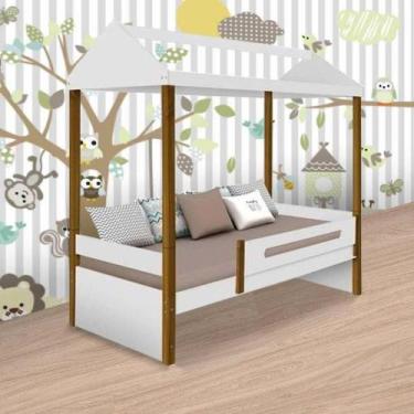 Imagem de Cama Casa Solteiro Sara Branca - Movelaria Decor