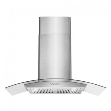 Imagem de Coifa de parede 91cm COSMO inox escovado vidro curvo 646 m³/h comando por botão filtros...