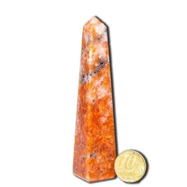 Imagem de Obelisco Calcita Laranja Natural 10 a 12 cm 100 a 200 g - Tipo B - Cri