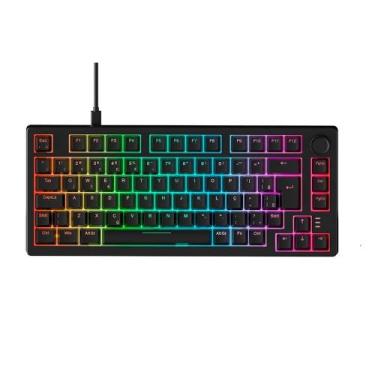 Imagem de Teclado Sem Fio Mecânico Gamer Husky Nomadic, RGB, Switch Gateron G Pr