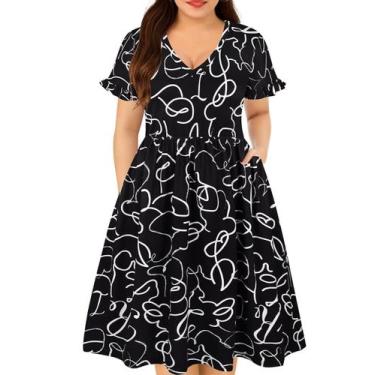 Imagem de Vestido RITERA Plus Size para mulheres, verão, primavera e praia
