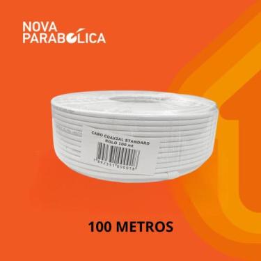 Imagem de Rolo Cabo Coaxial Rg 59 para antena e Tv Digital 67% de malha bobina 1
