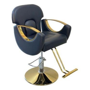 Imagem de Cadeira Poltrona Salão De Beleza Base Redonda Luxo Barbearia - Importw