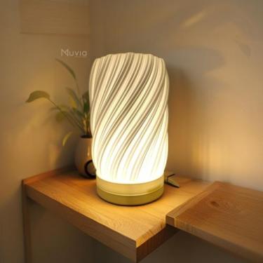 Imagem de Luminária de Mesa Ventus Espiral Luz Quente LED E27 Design Moderno Qua