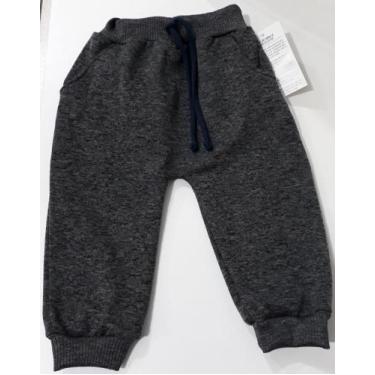 Imagem de Calça Fleece Moletom Infantil Masculina - Babe Bee, G, Cinza