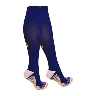 Imagem de Meia Compressão Esportiva Corrida Ciclismo Bike Triathlon WOD Kit Com 