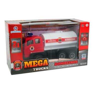 Imagem de Caminhão de Controle Remoto Mega Trucks Bombeiros Veículo de Brinquedo