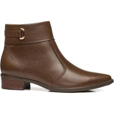 Imagem de Bota Feminina Casual Couro Pegada Cor:MarromGenero:femininoTamanho:37,