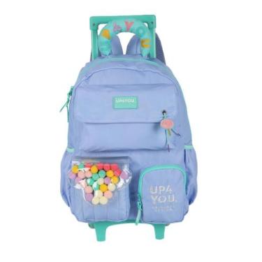 Imagem de Mochila infantil menina luxcel up4you c/rodas  ic41726up, Lilás, UN