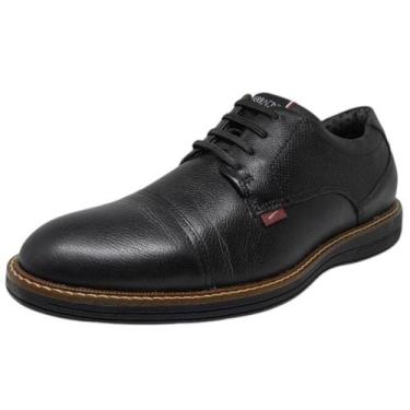 Imagem de Sapatenis Masculino Couro Conforto Ferracini Kingston, Preto, Preto, 4