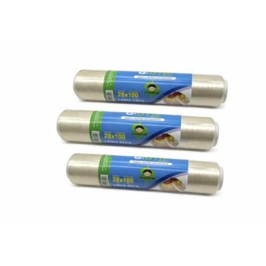 Imagem de Kit Com 3 Rolos de Papel Filme Pvc 0,28x100MT Guarufilme