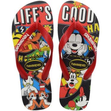 Imagem de Chinelo Havaianas Top Disney Classics, 33/34, Branco vermelho