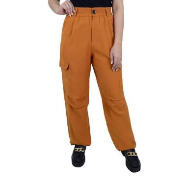Imagem de Calça Feminina Esmeral Parachute Pants Ferrugem - 3623, M