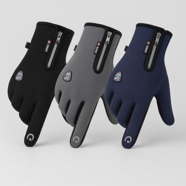 Imagem de Luva Térmica Motoqueiro Touch Screen Luvas Bike Ciclismo Masculino Fem