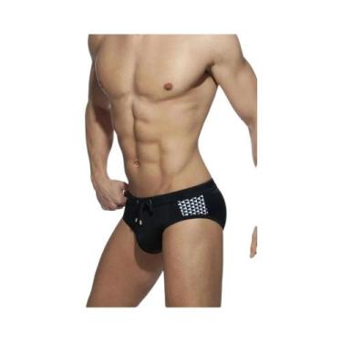 Imagem de Sunga Masculina Sexy Com Bojo E Estampa Triangular Da Moda Para Surf E