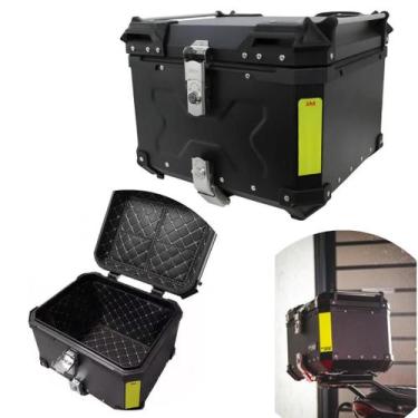Imagem de Bauleto Alumínio Baú 55L Dakar Universal Com Base Preto - Atrox